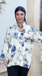 شومیز جلوبسته آستین مچ دار کد 1302 - تصویر 2