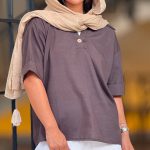 شومیز جلو بسته شکاری زنانه کد ۱۴۱۲
