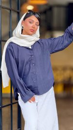 شومیز زنانه مدل مردانه کد ۱۴۱۴