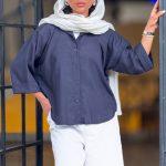 شومیز آستین پاکتی زنانه کد ۱۴۱۸